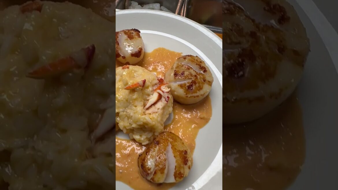 Escallos con risotto