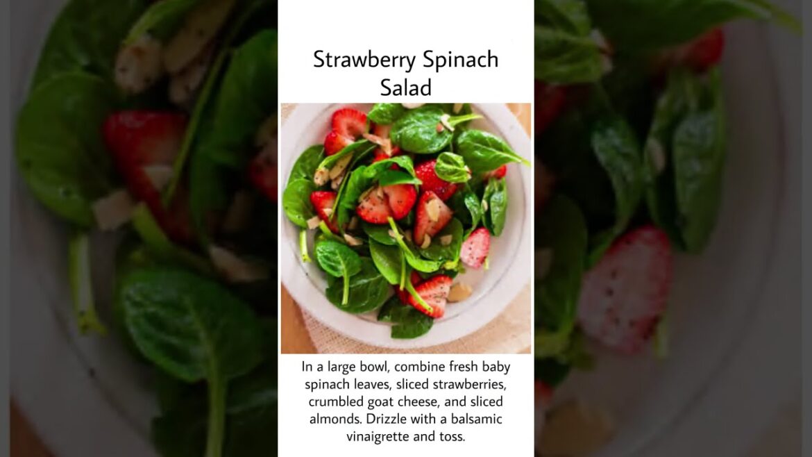"Fresh and Delicious Strawberry Spinach Salad Recipe"