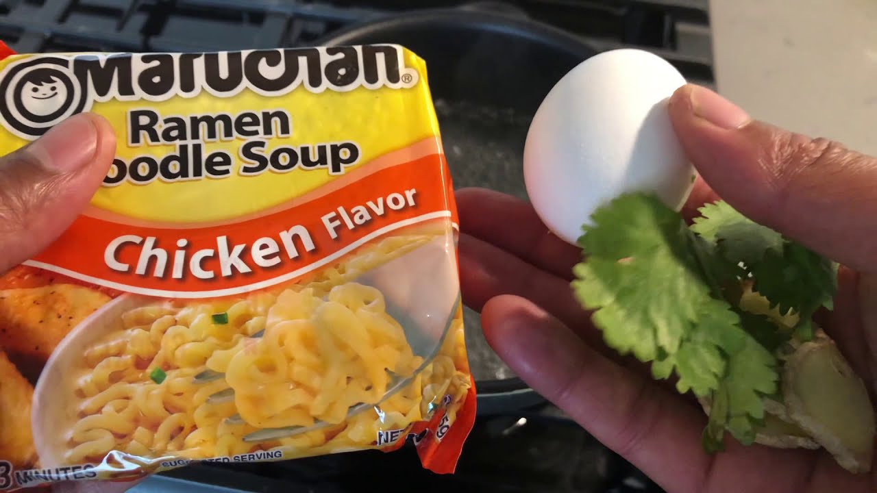 Egg Drop Ramen Noodle Soup Dining and Cooking