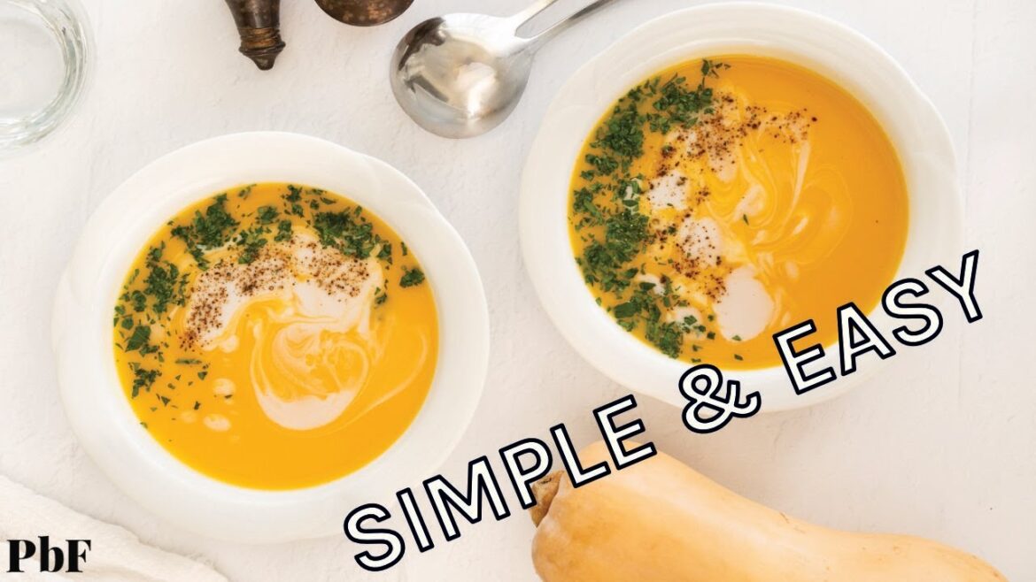 Easy Butternut Squash Soup With Coconut Milk - It's Vegan!