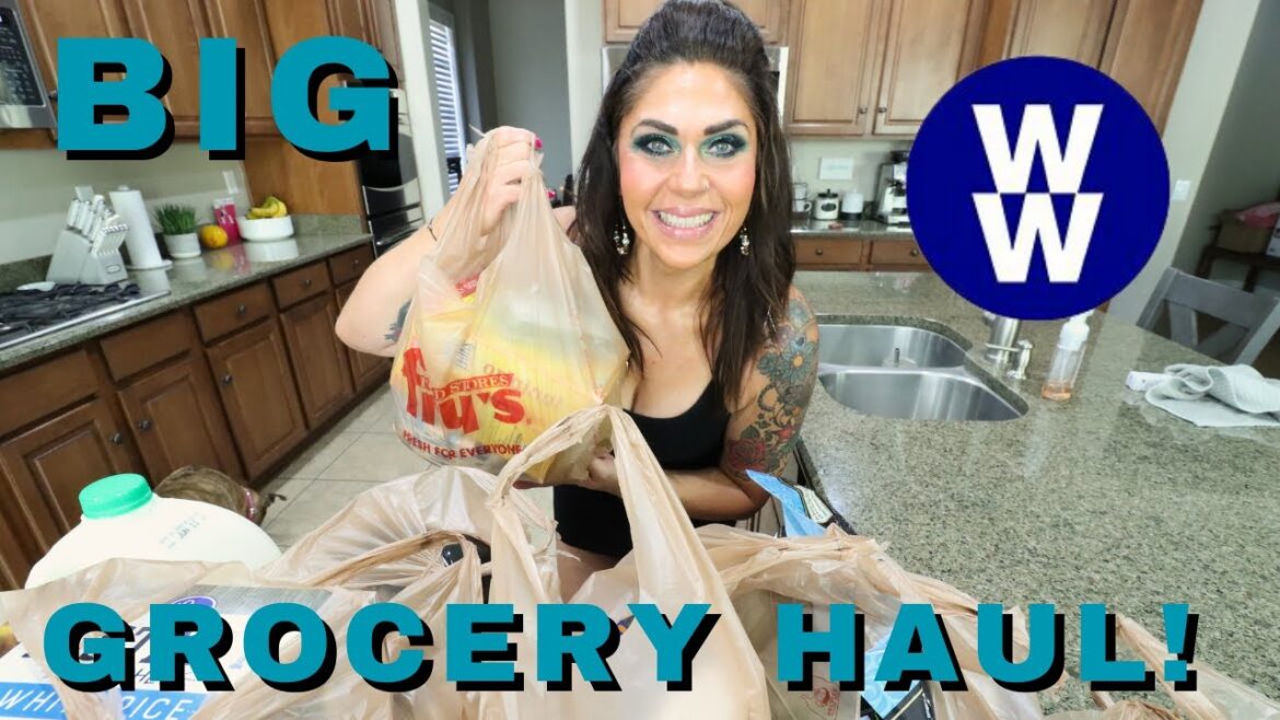 BIG WW GROCERY HAUL FROM 2 STORES!! POINTS INCLUDED - NEW FOOD FINDS - WEIGHT WATCHERS!