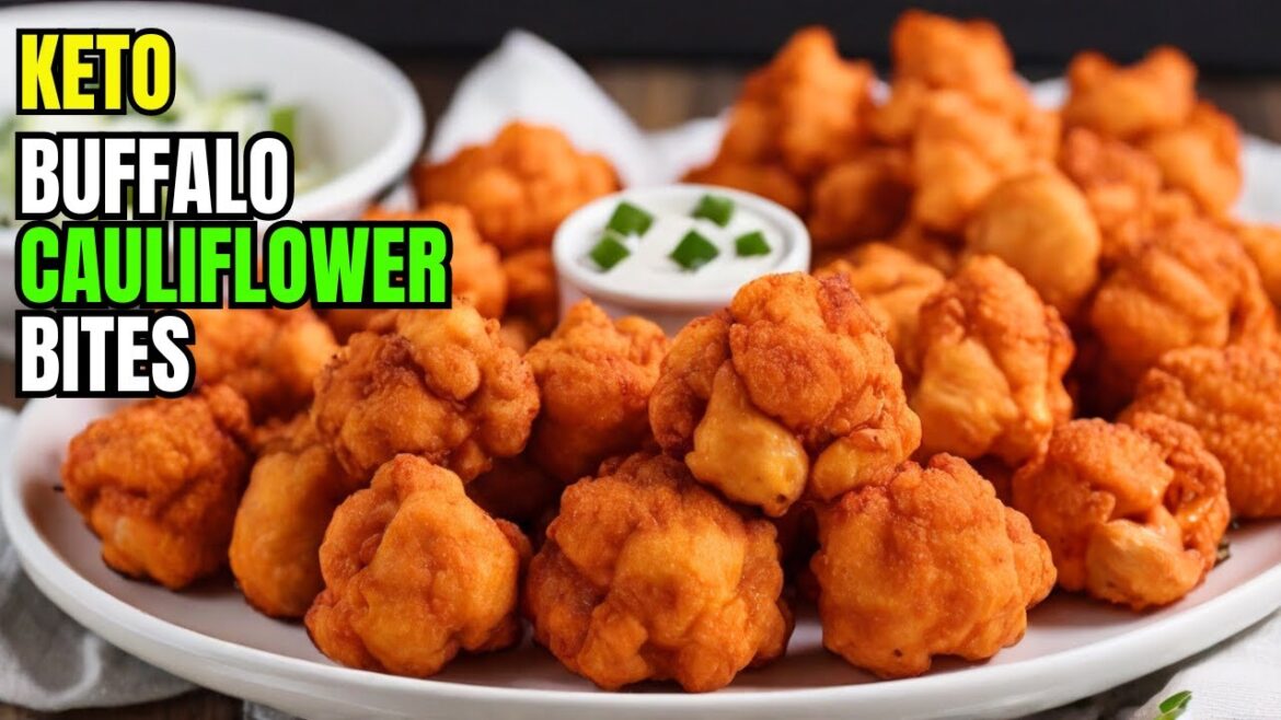 Keto Buffalo Cauliflower Bites | Spicy and Crispy Low-Carb Appetizer