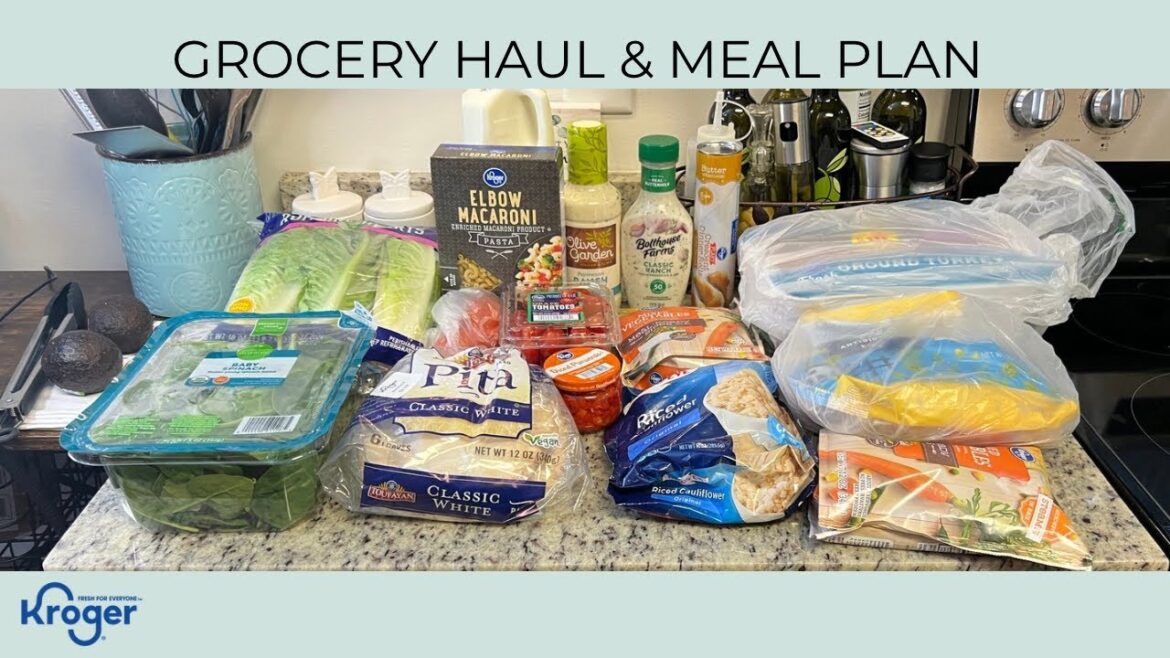 GROCERY HAUL & MEAL PLAN | BUDGET FRIENDLY | KROGER PICKUP | DINNER IDEAS | FAMILY OF TWO