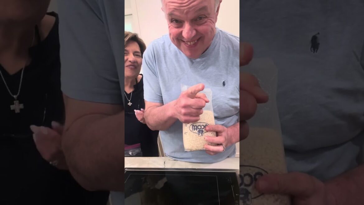 Date night at home cooking together risotto and artichoke!