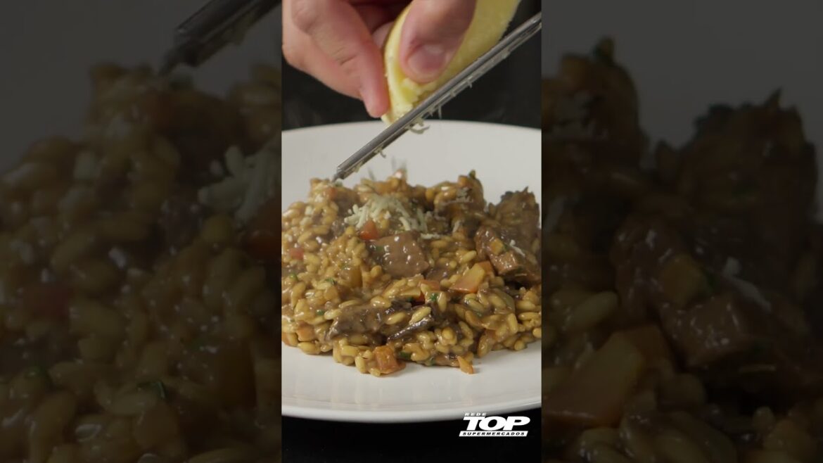 Risoto ao funghi seco #receita #cremoso #gastronomia #delicia #saboroso #risoto #funghi