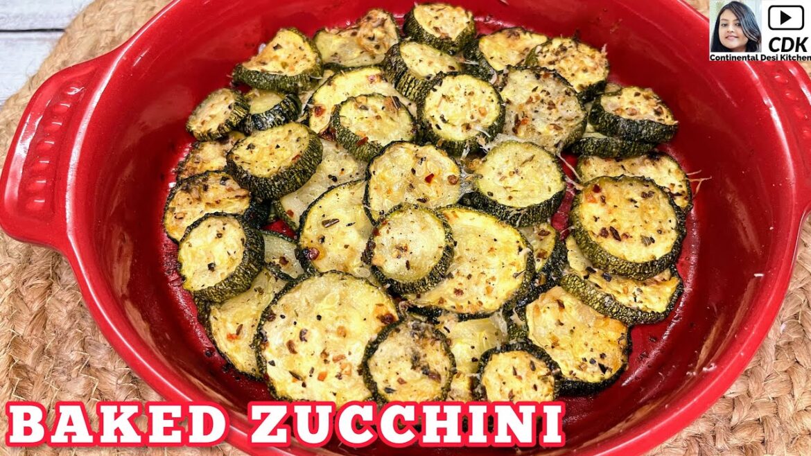 BAKED ZUCCHINI | Keto Weight Loss Zucchini Recipe | Healthy Baked Zucchini | Easy Roasted Zucchini