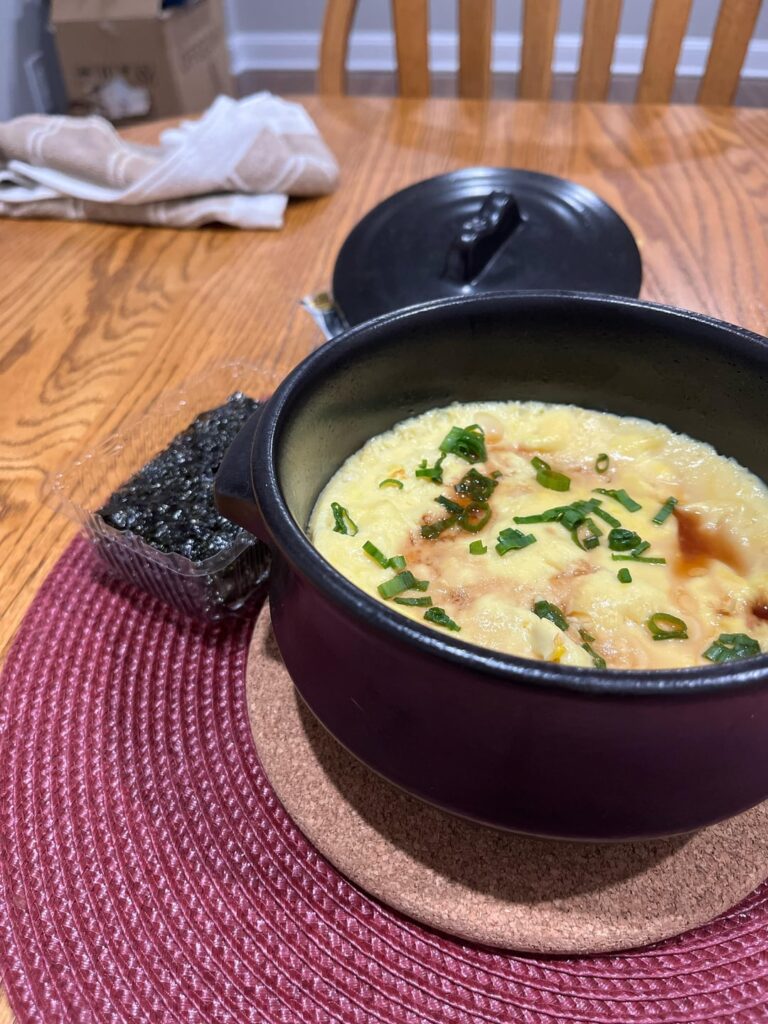 Made some steamed egg (Gyeranjjim)! How did I do for my first time?