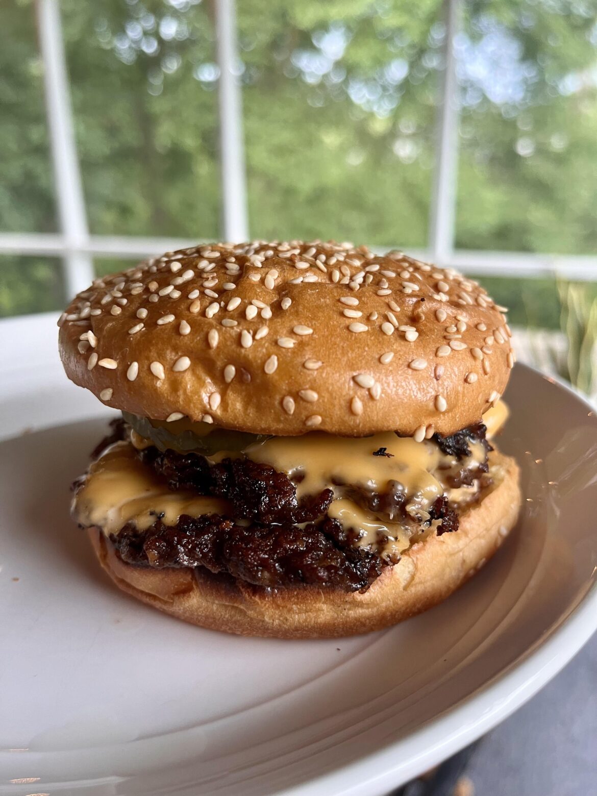 Was given a smash burger press as a Father’s Day gift, so I obviously immediately had to try it out
