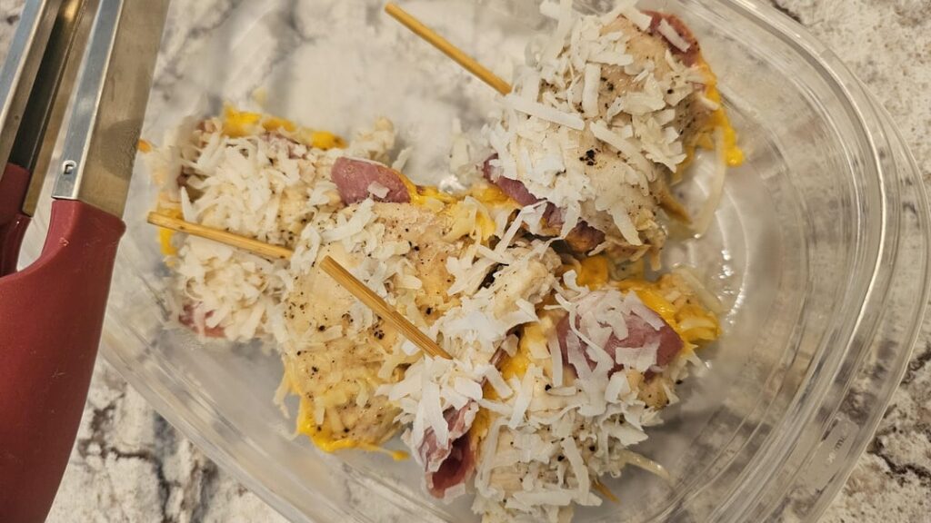 Keto cordon bleu chicken wraps in an instant pot..