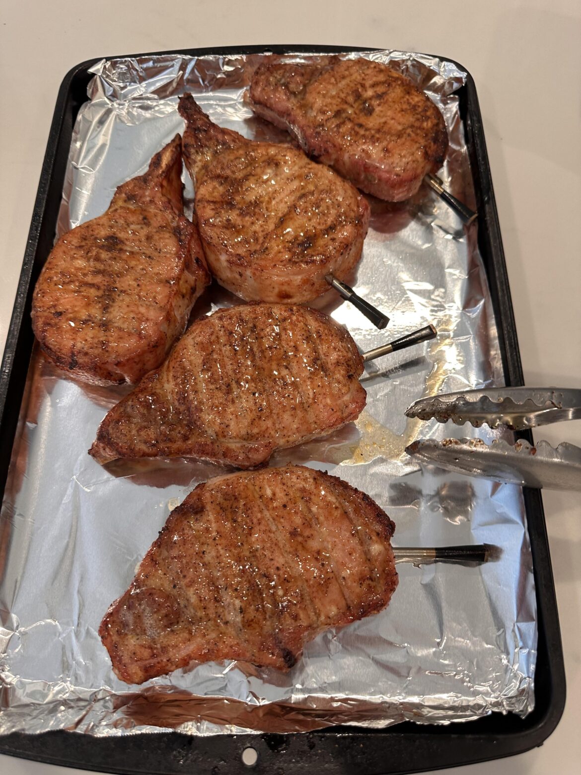 Center Cut Bone In Pork Chops…..