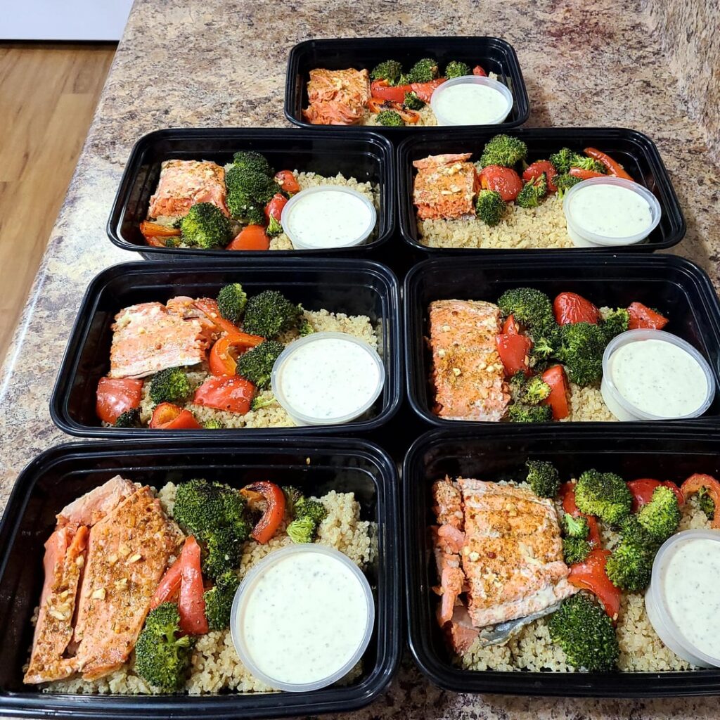 Five meals a day, lots of veggies, fruits and grains