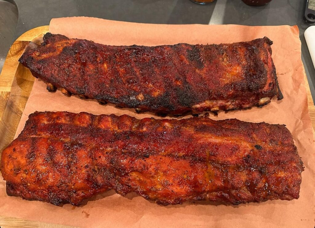 We had a BBQ the other day. How did I do? Smoked the ribs for about 5 hours with temps ranging from 210 to 250 throughout.