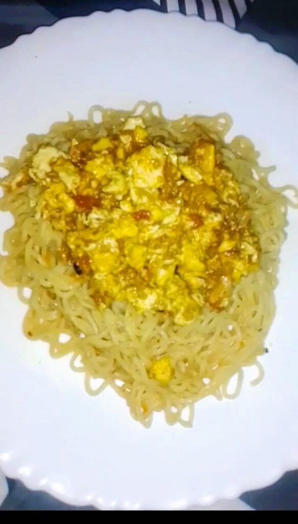 Put an Egg....or 2 on Top of Em Masala Noodles (Scrambled Edition)
