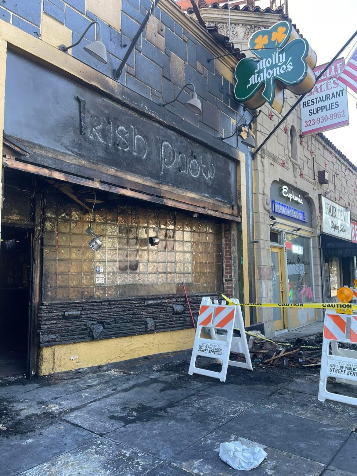 Fire at Molly Malone’s today