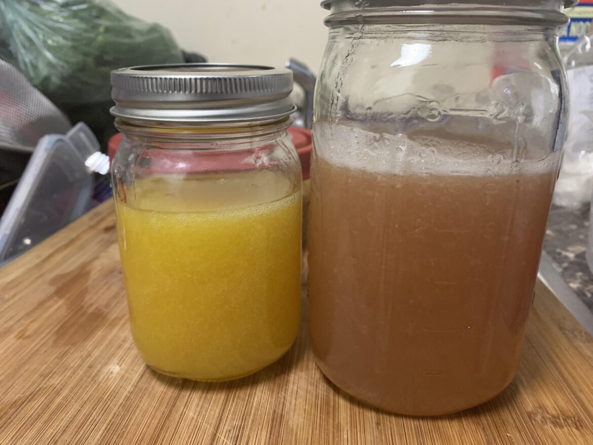 Peach and mango cheong Peach and mango cheong