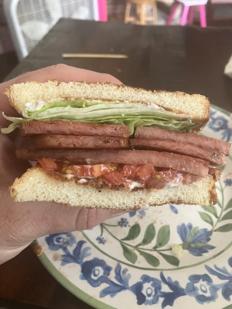 Bacon - spam edition - Lettuce and Tomato