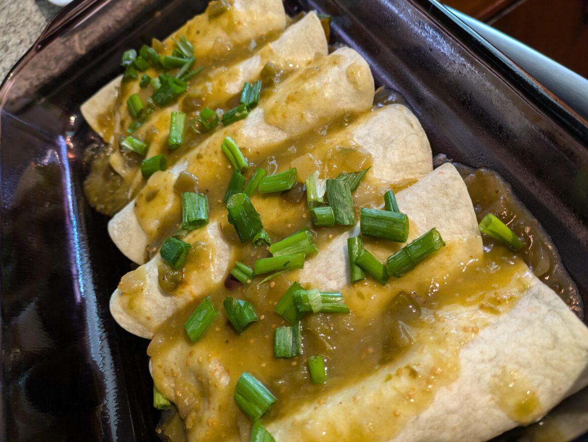 Plant-based protein enchiladas verdes 10/10