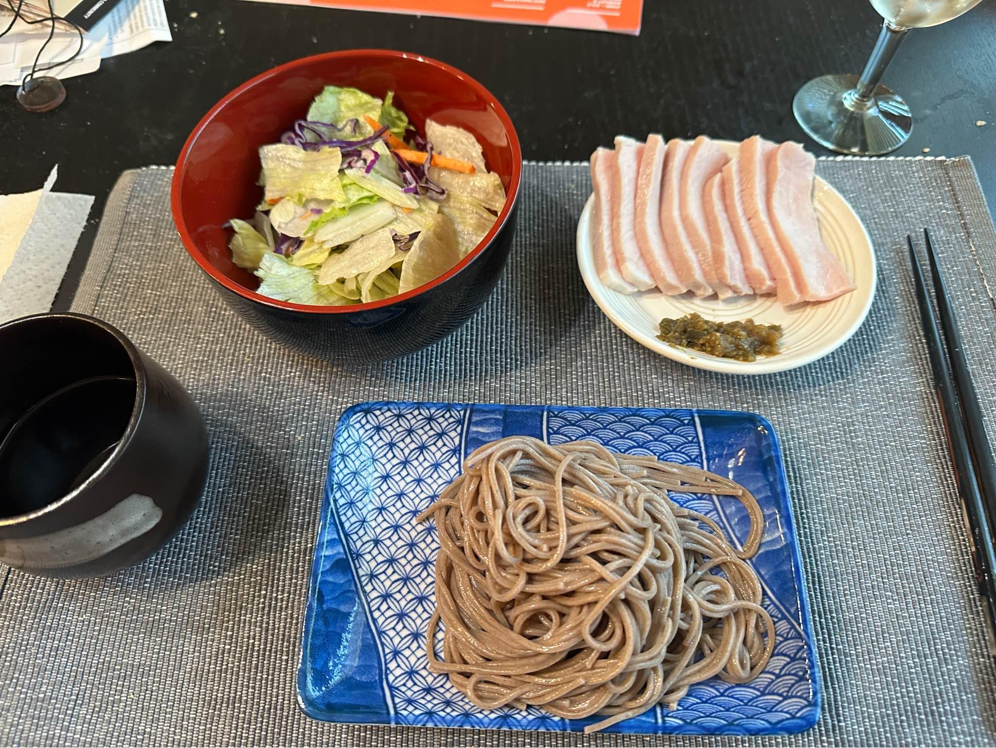 Simple meal for a hot day... Soba noodles with homemade mentsuyu