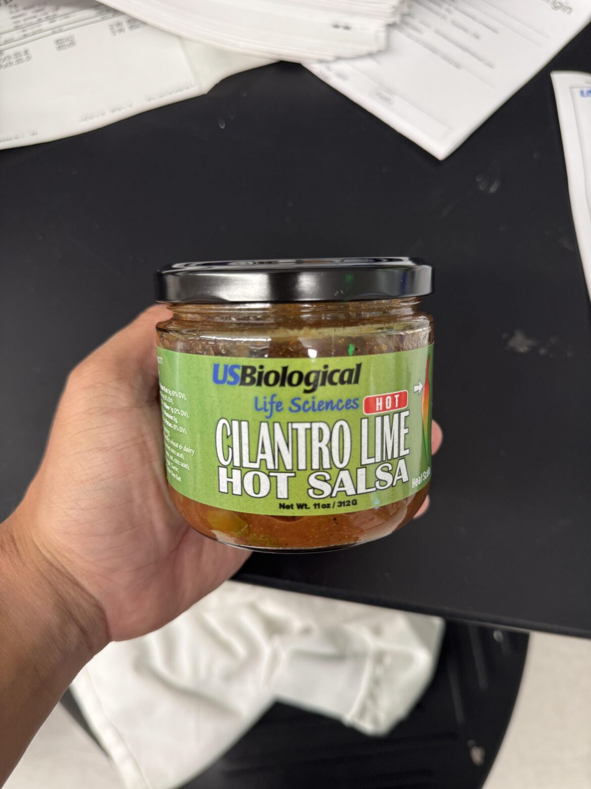 I ordered lab chemicals, and salsa came with them.