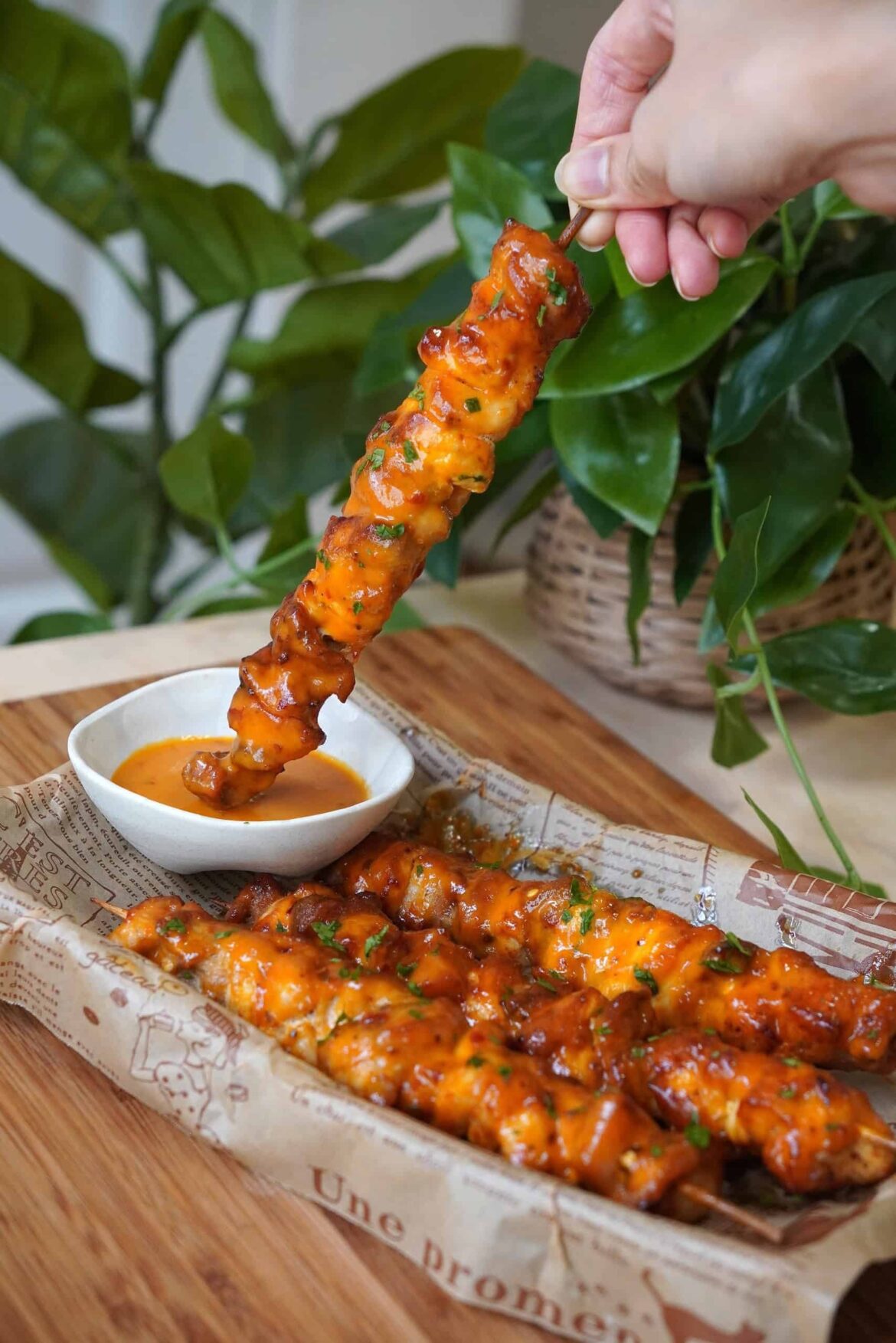 Bang Bang Chicken Skewers - Healthy Version