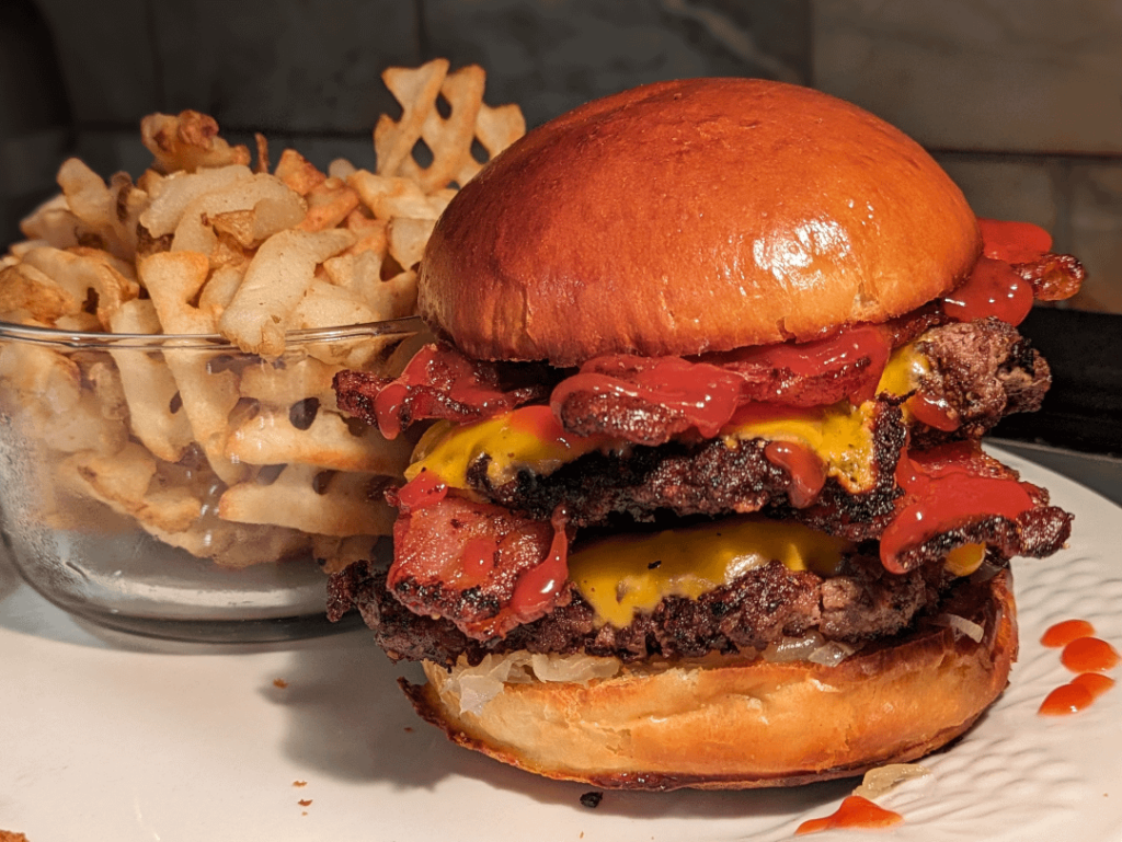 'murikan Waygu double stack sliders, homemade bun