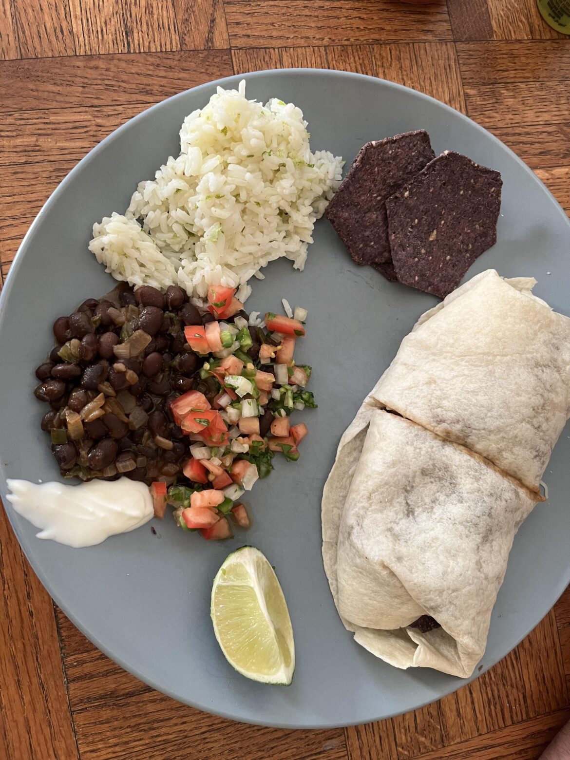 Black Bean & Blue Corn Crunch Burritos