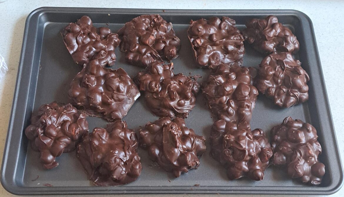 Chocolate Peanut Marshmallow Clusters
