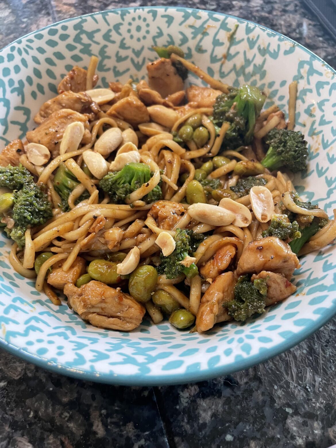 Sweet and spicy Chicken lo mein