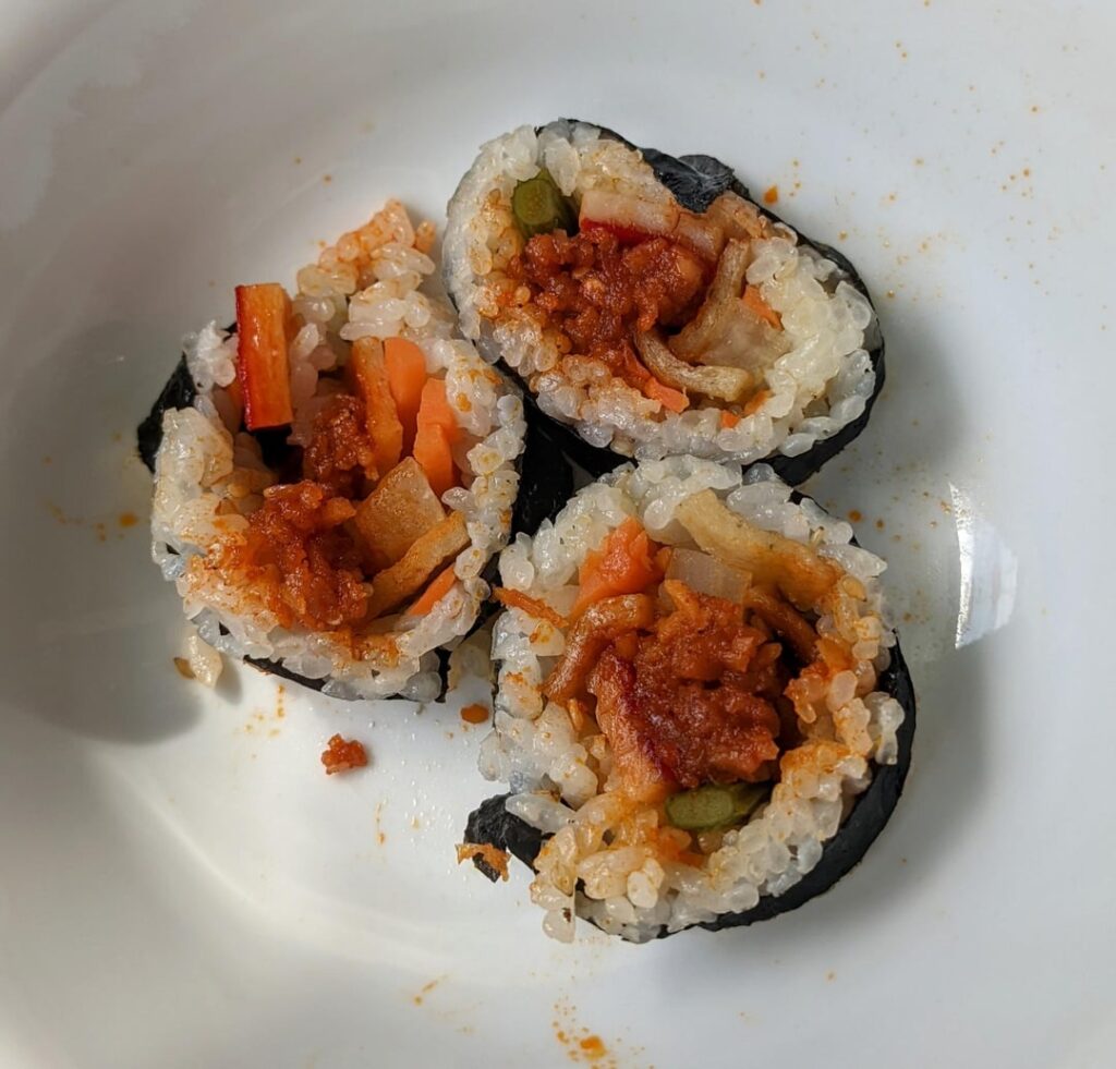 Frozen kimbap? Actually ended up tasting really good!