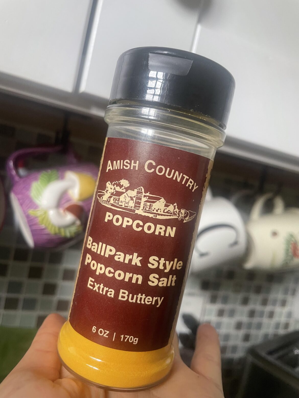 Butter flavored popcorn salt on veggies is such a great hack! Fresh, steamed, or roasted It makes them a much more satisfying snack
