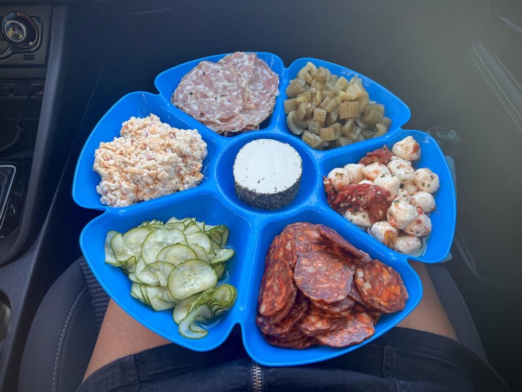 I’ve been throwing together “cheater charcuterie” for two parties this week.