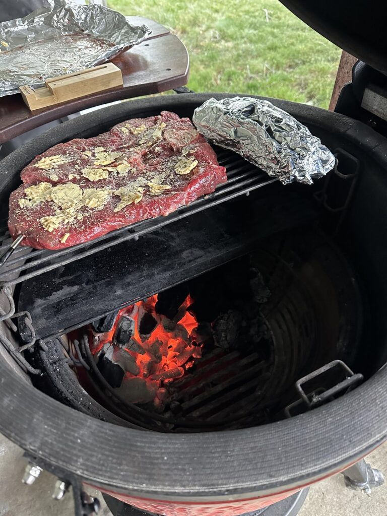 Reverse Sear Soapstone method!