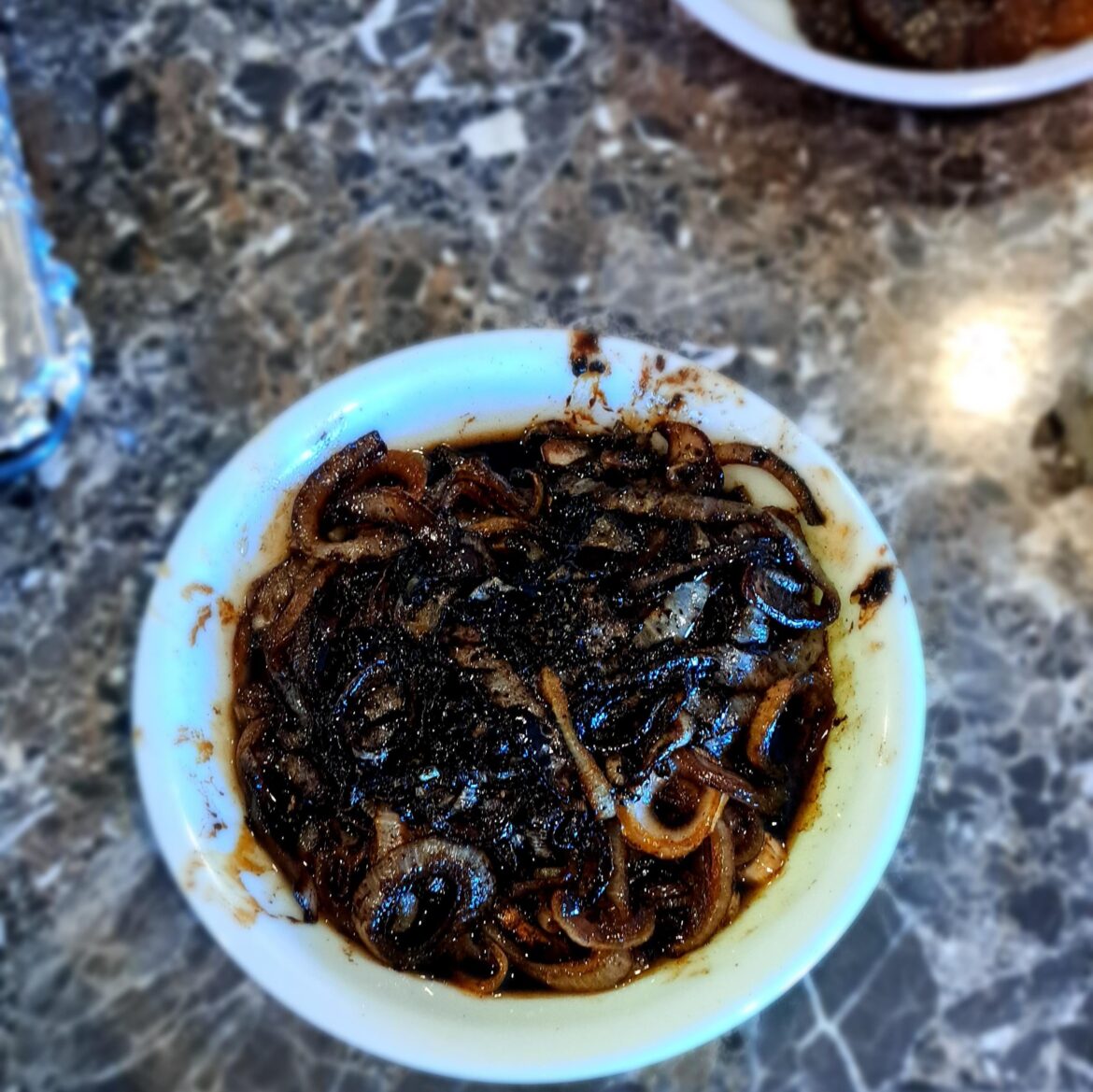 My dad cooked some amazing onions in his smoker