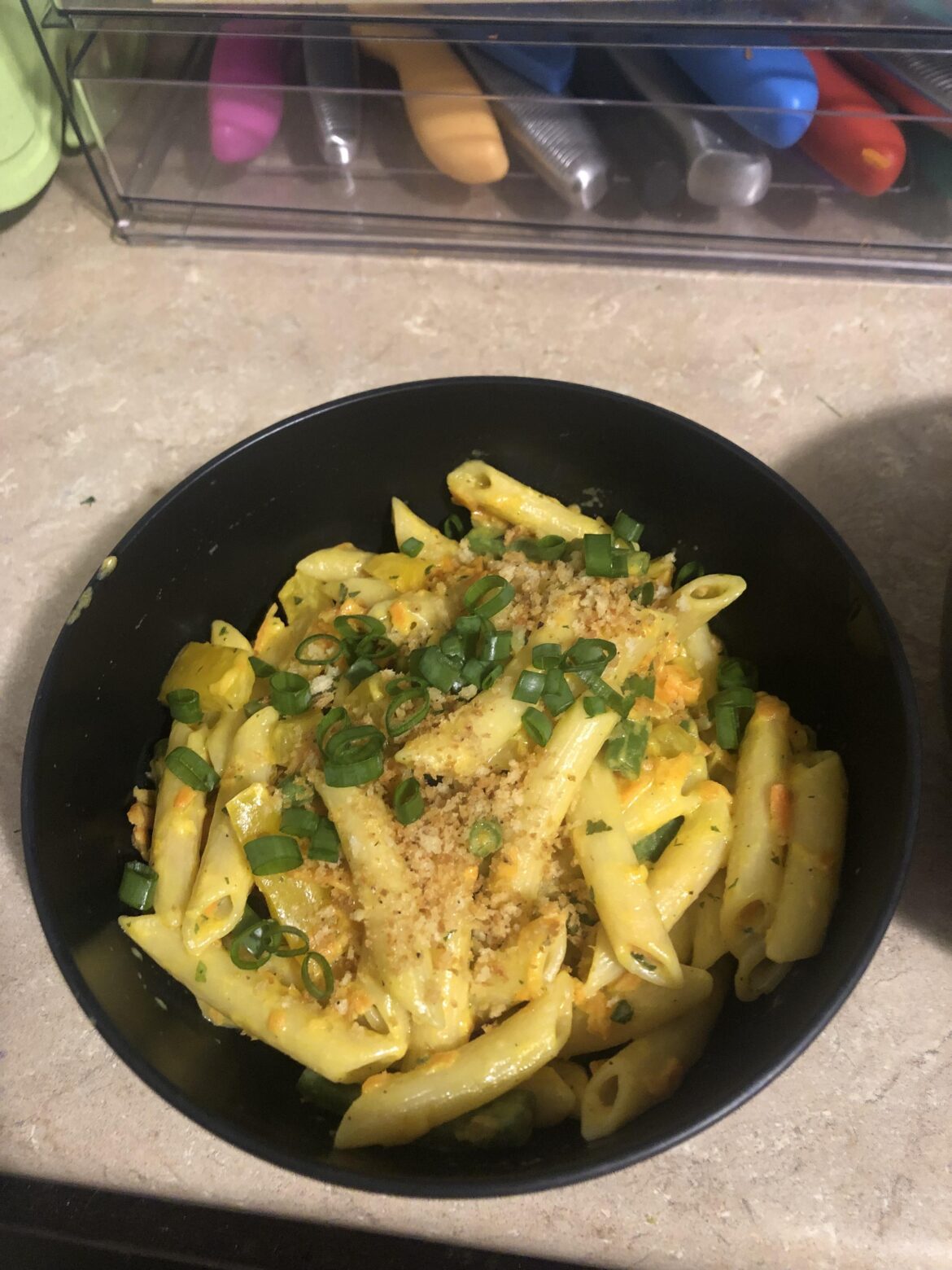 hellofresh didn’t deliver today so we did our best to recreate penne rustica w what we had hellofresh didn’t deliver today so we did our best to recreate penne rustica w what we had