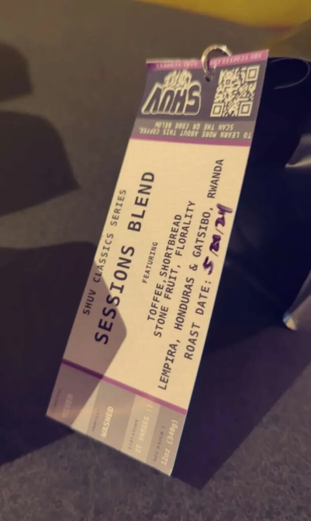 SHUV Coffee ~ Concert Ticket Packaging!