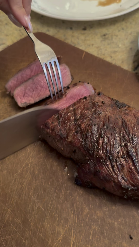 First time grilling steak with charcoal