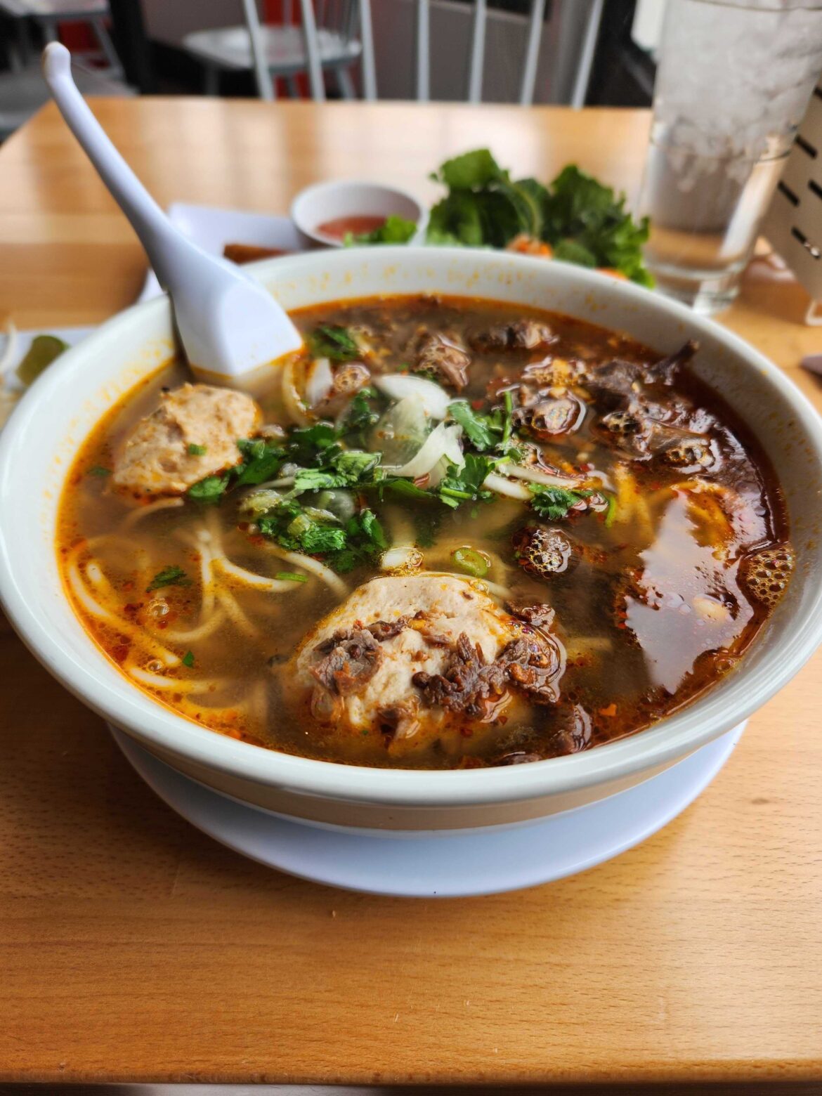 Bun Bo Hue and egg rolls - Nong La, Culver City