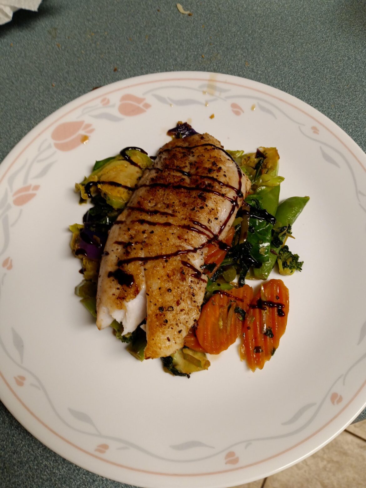 Pan seared red snapper from gulf coast