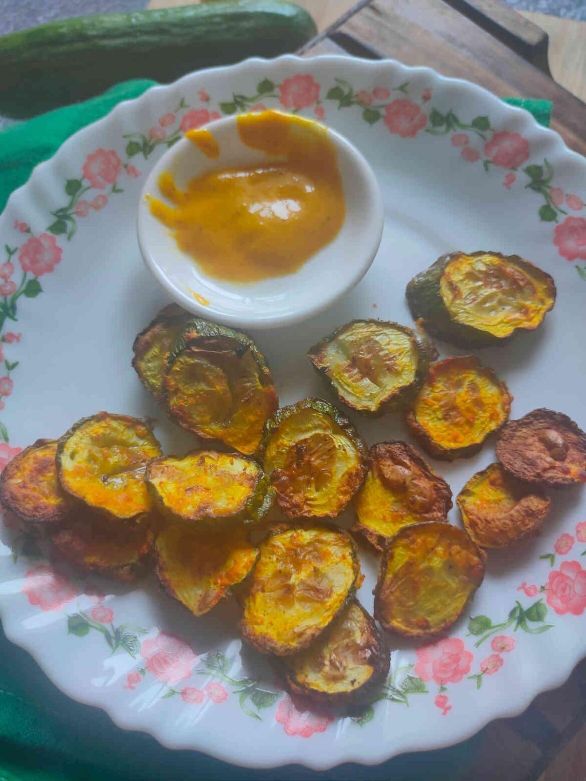 Air Fryer Cucumber Chips (Vegan Quick Snack)