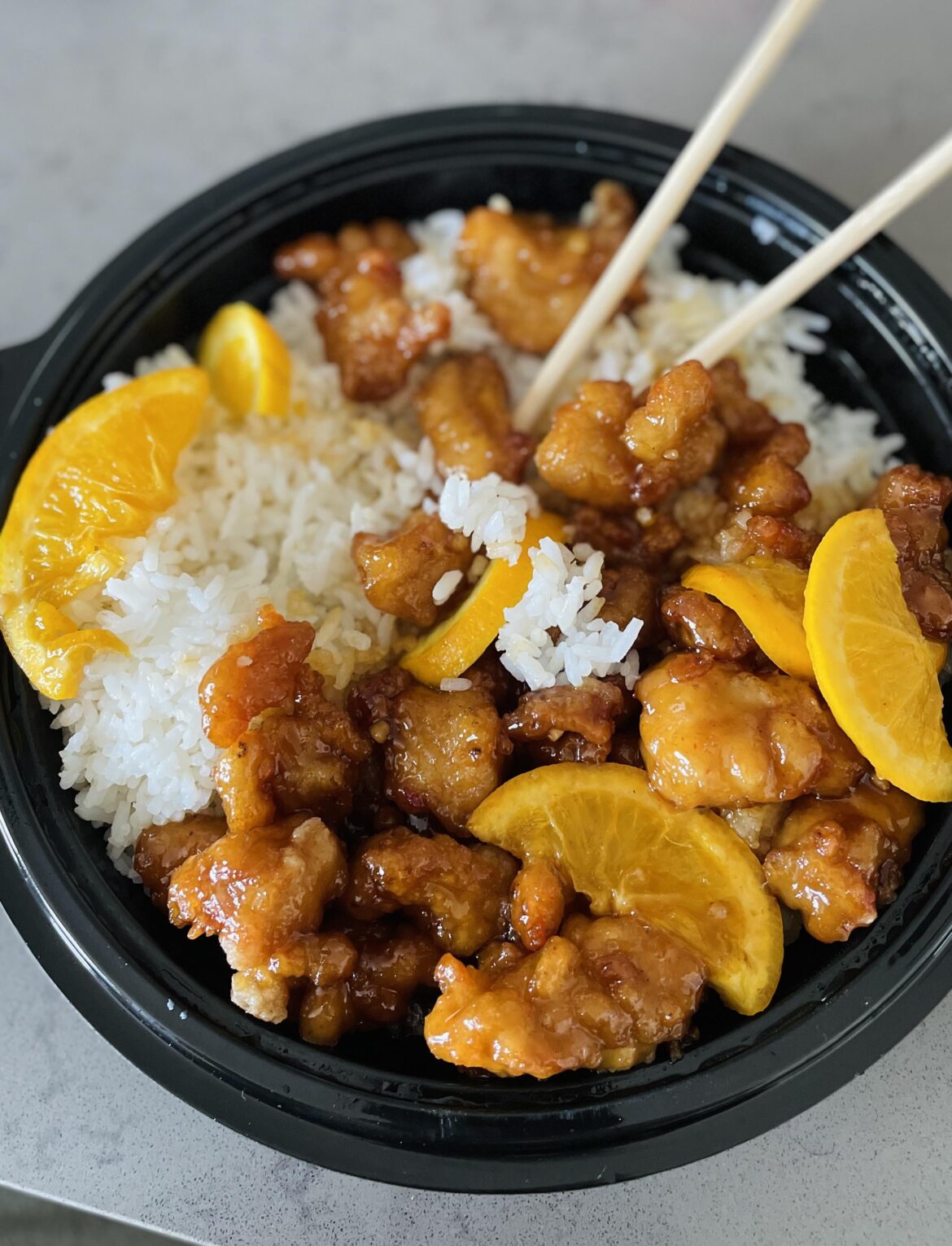Orange chicken, Dallas Texas