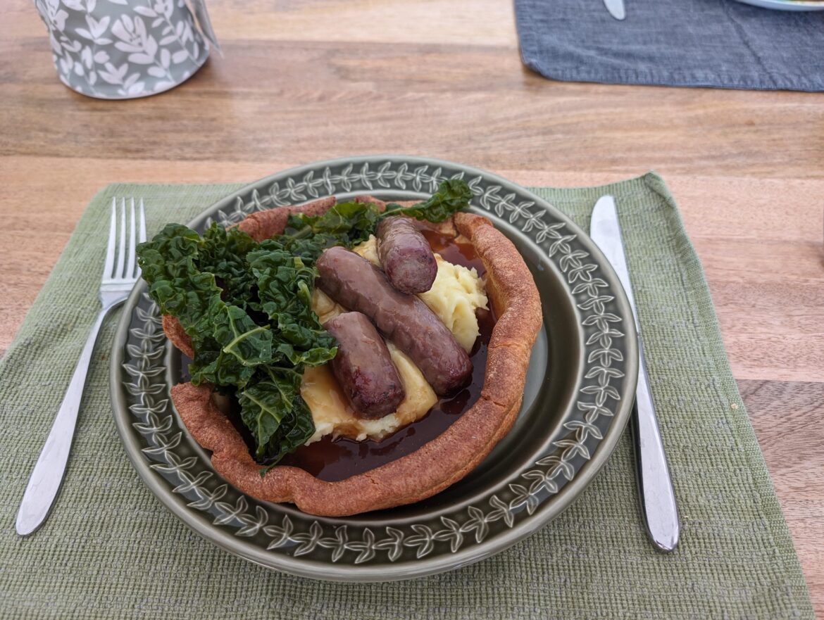 If we're doing sausage and mash..