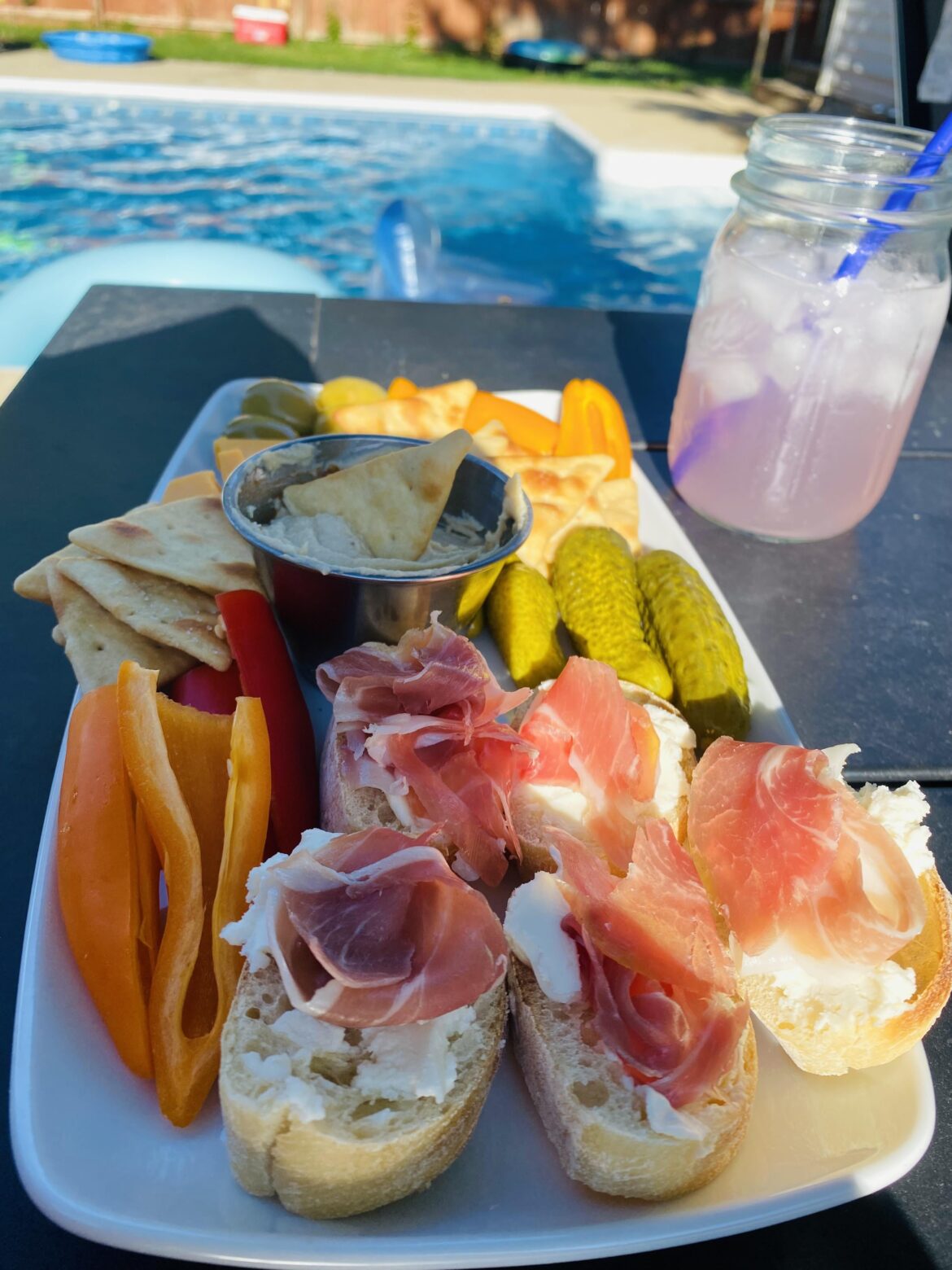 Poolside charcuterie