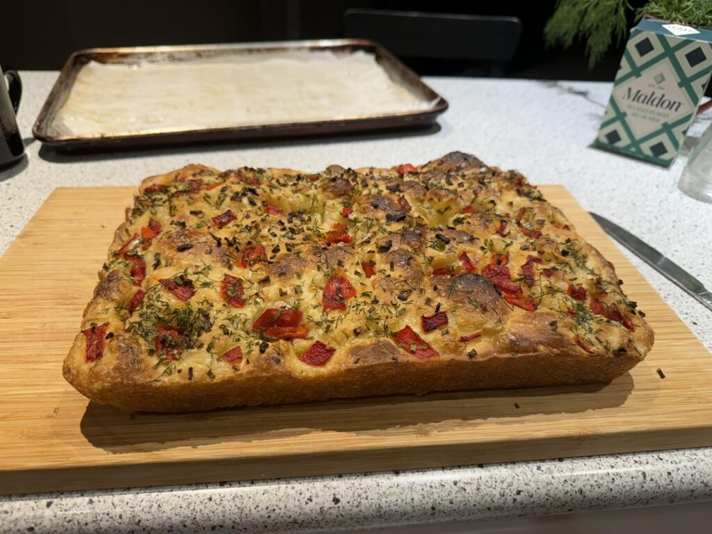 First time making focaccia! First time making focaccia!
