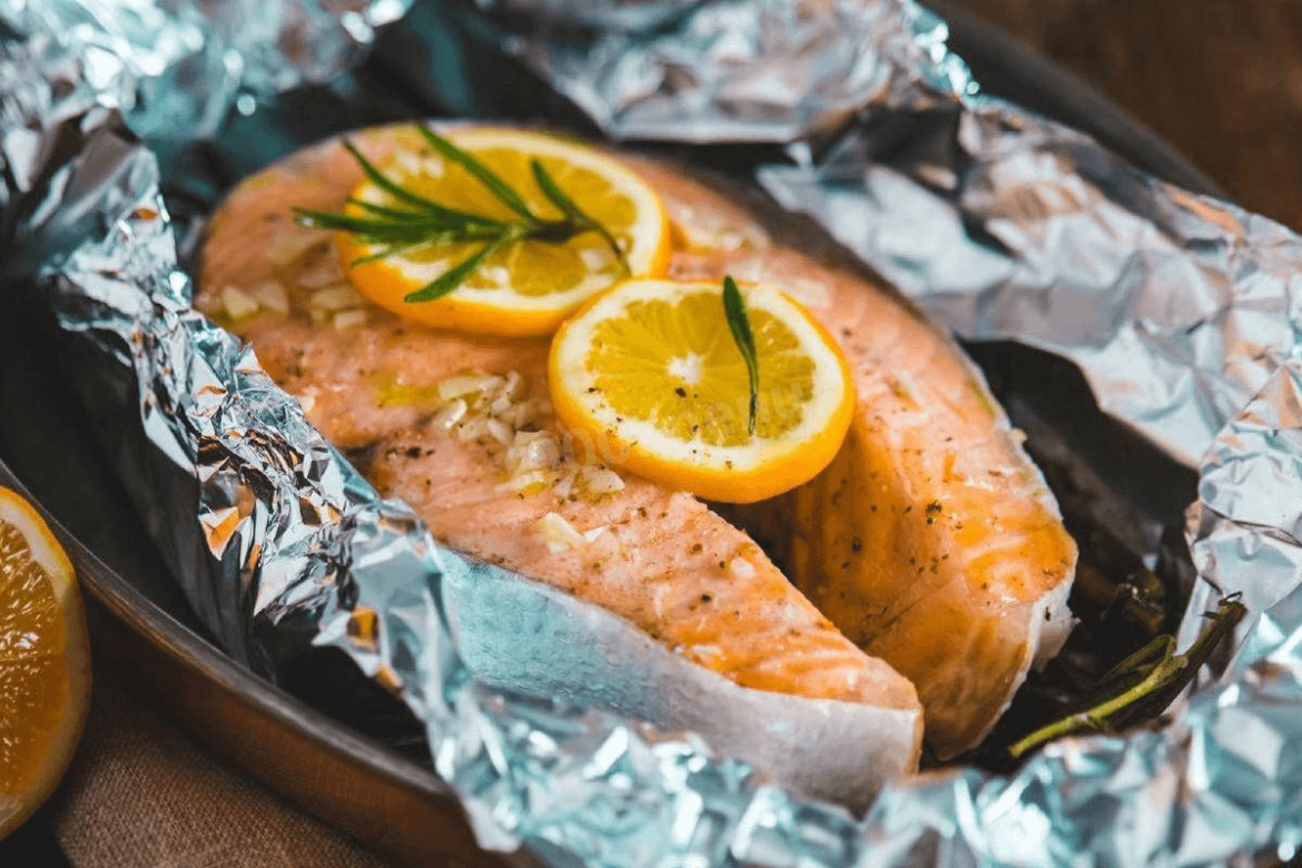 salmon steak in the oven