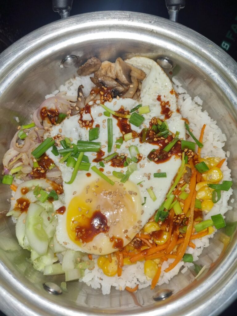 Made bibimbap for the first time Made bibimbap for the first time
