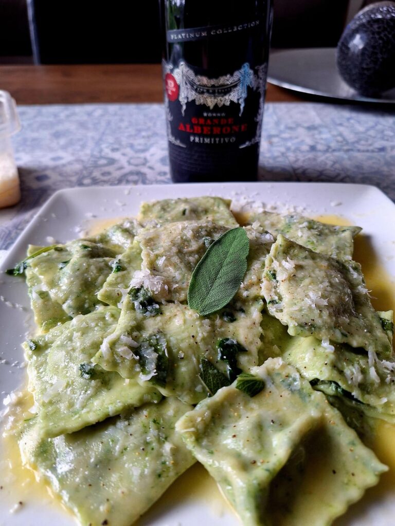 Ravioli Spinach and ricotta.