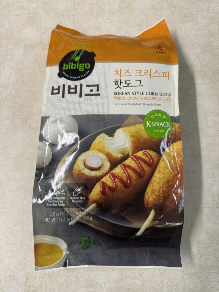 Korean style corn dogs with fish sausage & mozzarella