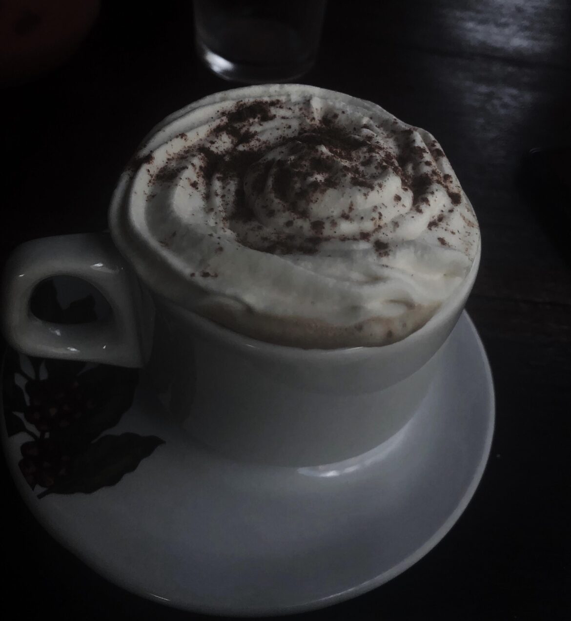 For the first time I went to a cafe in a quieter and calmer environment this afternoon, the environment was quiet and calm.