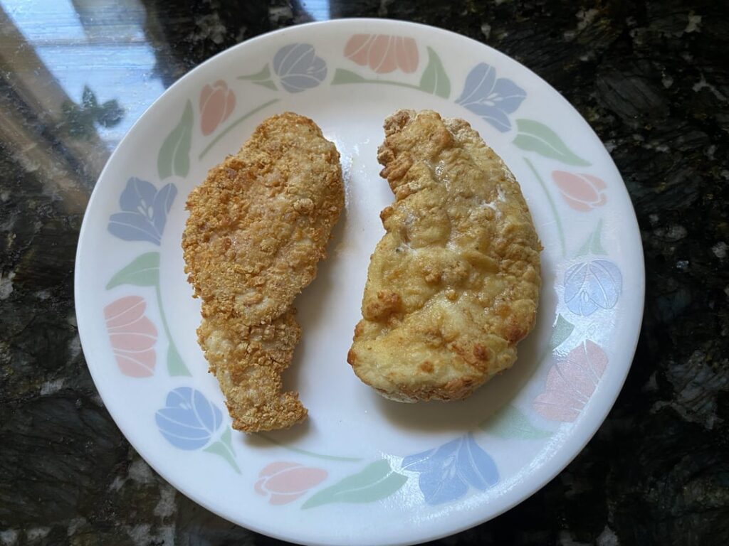 Food Experiment: testing TVP and Vital Wheat Gluten as breading for air fried chicken Food Experiment: testing TVP and Vital Wheat Gluten as breading for air fried chicken
