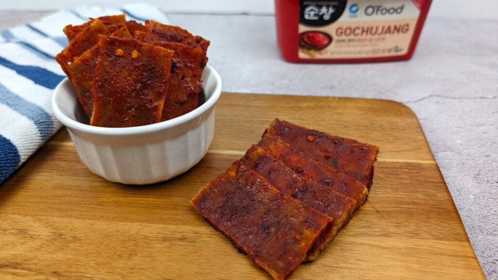 Vegan Gochujang Tofu Jerky